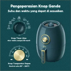 Promo Bear Air Fryer 3L, Alat Penggorengan Tanpa Minyak - Dark Green -  Jakarta Timur - Paninti Hub