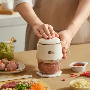 FUHUIM Mini Electric Chopper Suitable for Vegetable Cutter, Meat